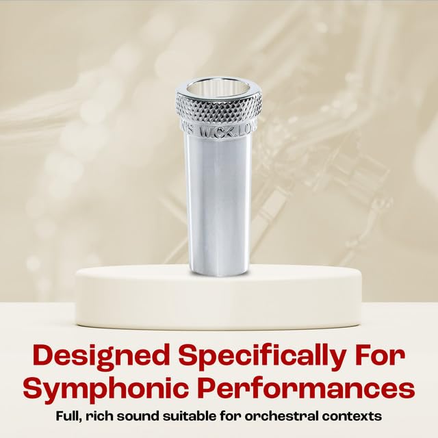 Denis Wick Mouthpiece Adaptor for Trombone, Silver-Plated, 4909 - Perfect for Brass Players Seeking Tone Consistency Across Instrument - Ideal for Doublers, Educators, and Touring Musicians Silver-Trumpet