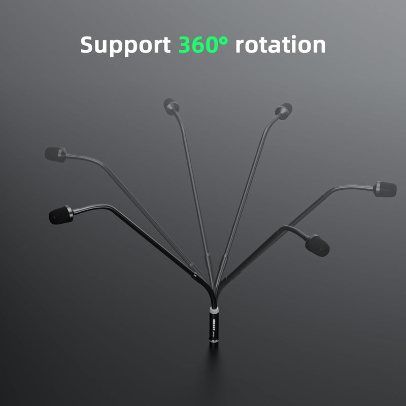 [AUSTRALIA] - Gooseneck Microphone, 23 Inch DJ Microphone for Audio Mixer, Professional XLR Wired Dynamic Mic, Extended Black Metal Noise Reduction Mic, Supports 360° Rotation and Bending 