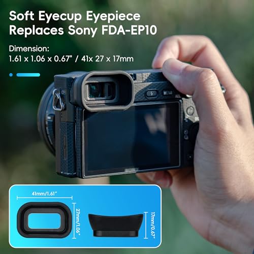 Kiorafoto Extended A6000 A6100 A6300 Eye Cup,Replace Sony FDA-EP10 for A6000 A6100 A6300
