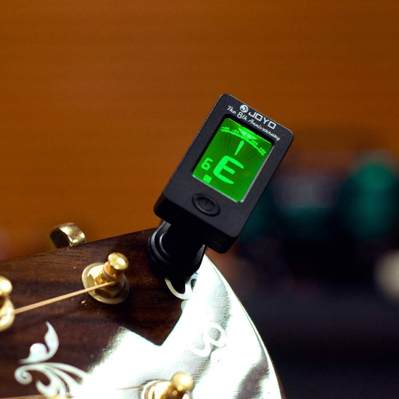 JOYO Clip on Guitar Tuner for Ukulele, Violin, Mandolin, Guitar, Bass, Digital Electronic Chromatic Tuner (JT-01, Black, 4PCS) 4