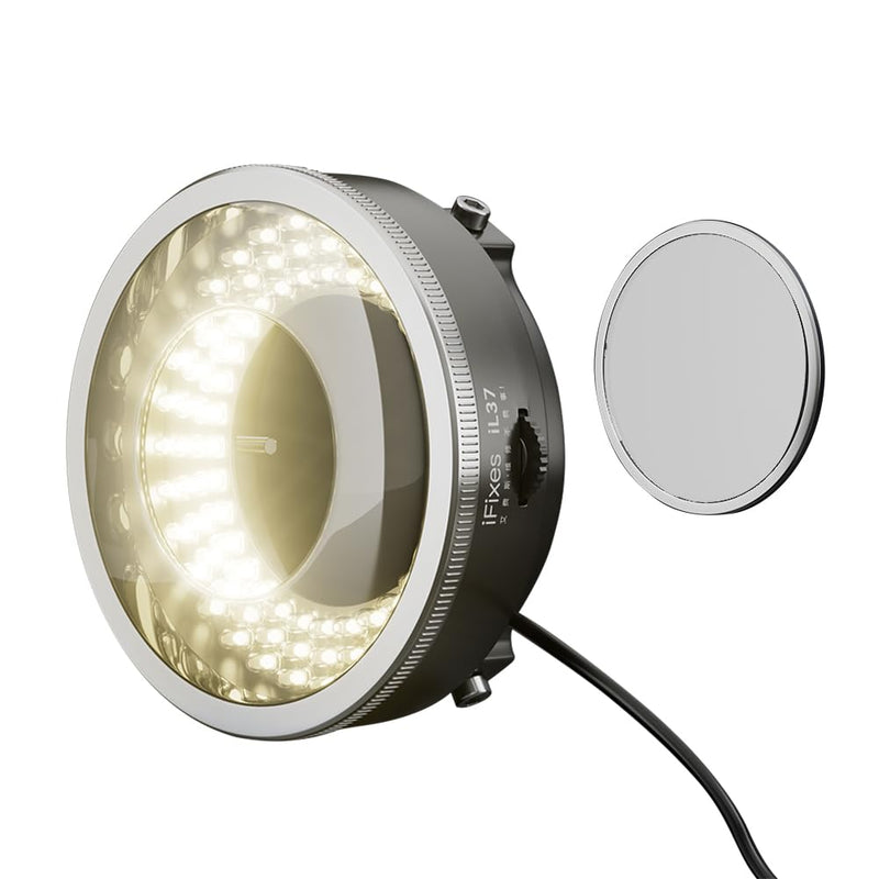 Microscope Polarized 96-LED Ring Light Anti Glare Microscope Lamp Illuminator for Soldering Repair Industrial Camera