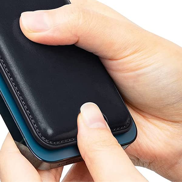 Magnetic Wallet Card Holder Compatible with Apple MagSafe Wallet for iPhone 15 Pro Max/15 Pro/15/15 Plus/iPhone 14 Model Phone, Mag Safe Wallet for iPhone 13 Pro Max/13 Pro/13/13 Mini/12 Series, Jet