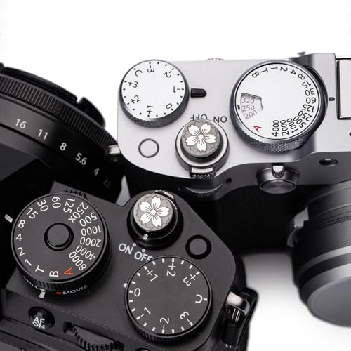 Camera Shutter Button for Fuji X-T5 X-T3ii X-T200 X-T4 (2 Silver and 2 Brass) 2 silver and 2 brass