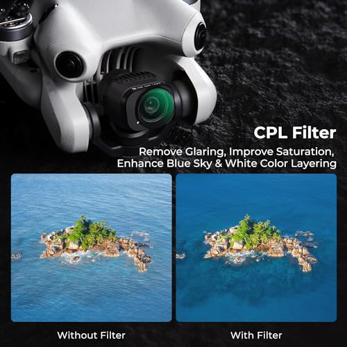 K&F CONCEPT Mini 4 Pro Filter, CPL ND4/PL ND8/PL ND16/PL ND32/PL ND64/PL 6Pack-ND&PL/CPL