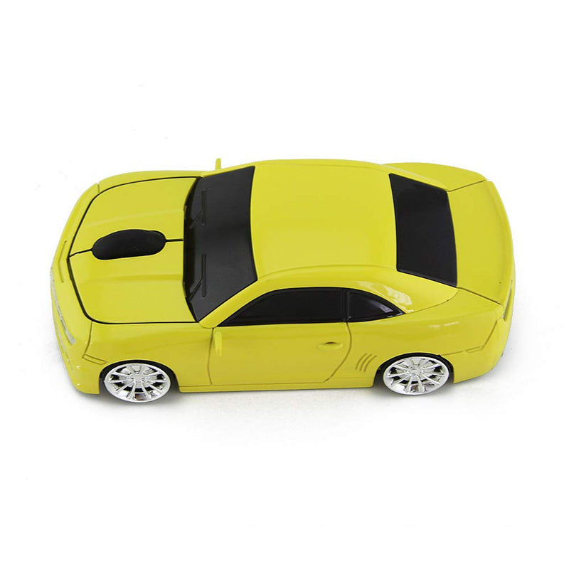 Ai5G for CL Car Mouse Wireless Sport Car Shape Mouse Laptop Desktop Computer Mouse Optical Mice with 2.4GHz Nano USB LED Headlight (Yellow) Yellow