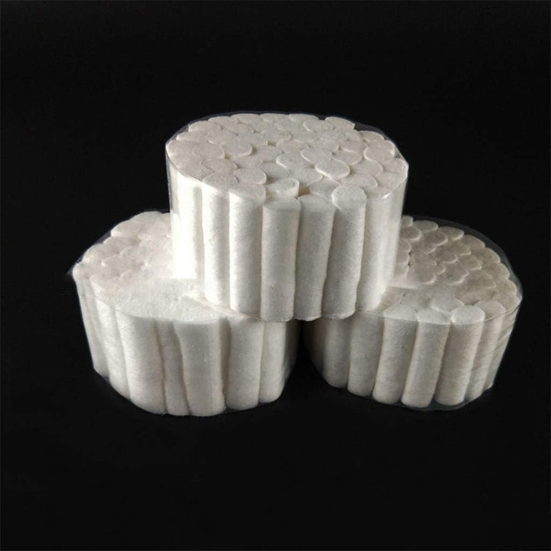 TingHaoO 50 White Tooth Cotton Rolls Highly Absorbent Non-Sterile Dentists