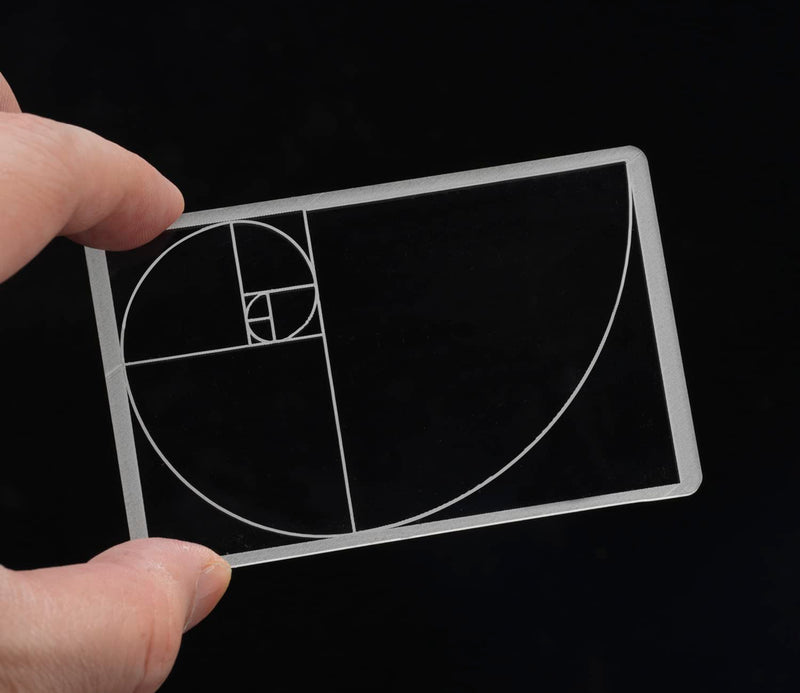 [AUSTRALIA] - Golden Ratio Viewer,1 Pack Portable Fibonacci Composition View Finder,Photography Scale Viewing Tool,Credit Card Size 1 pack 