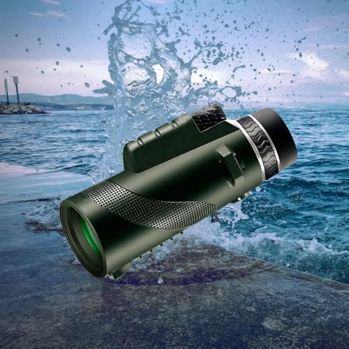 Monocular-Telescope 80x100 High Powered for Adults Monocular for Smartphone Adapter Telescope Hunting Wildlife Bird Watching Travel Camping Hiking-Green