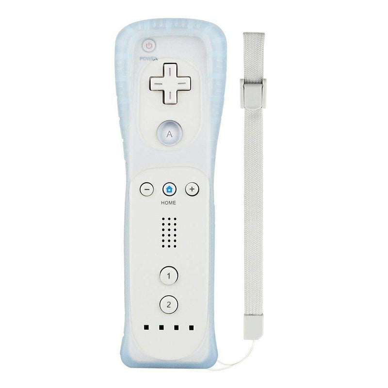 Remote Controller for Wii, Wii Remote and Nunchuck Controllers with Silicon Case and Strap for Wii and Wii U (White) White