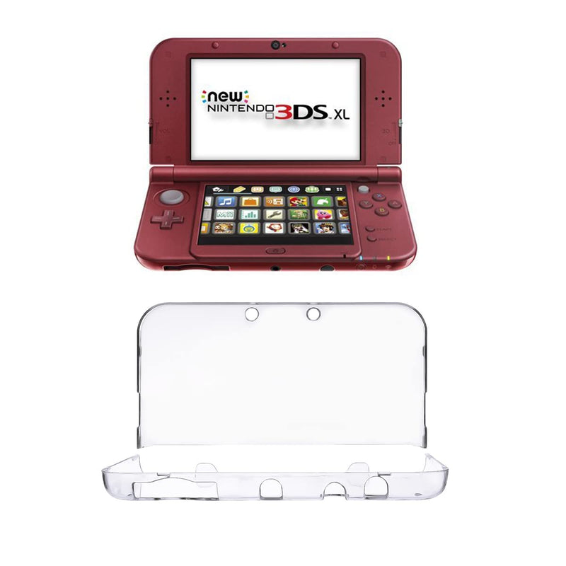 New 3DS XL Case - Ultra Clear Crystal Transparent Hard Shell Protective Case Cover Skin for New 2015 Nintendo 3DS XL LL - [New Modified Hinge-Less Design]