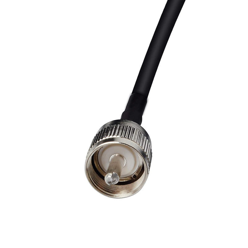 UAYESOK Small VHF Marine Antenna, Stubby Boat Antenna | 16.4ft RG-58 Coaxial Cable, L-Mount Bracket, Easy to Install