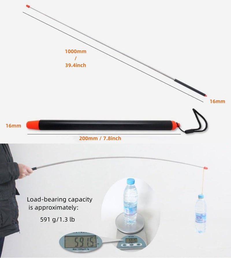 Pointer Sticks,Extendable Pointer,Hand Pointer Classroom Pointer for Teacher,Telescopic Teacher Pointer Retractable Pointer Hand Pointer for Kids (1 PCS Extendable 39.4 Inch, Black) 1 PCS Extendable 39.4 Inch
