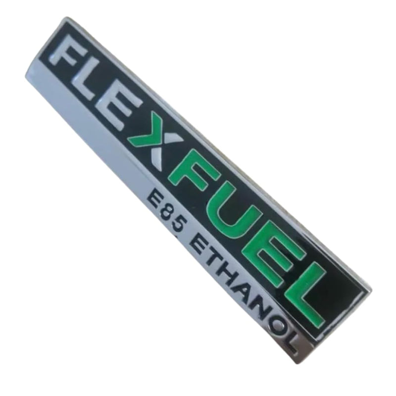 Flex Fuel E85 Ethanol Badge Emblem Glossy Finish - Matte Black Suitable for Various Car Models Chevy Cadillac GM - Ideal for Rear Liftgate