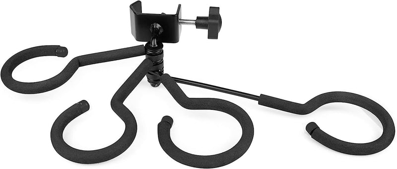 Mute Holder for 4 Mutes Fit for Trumpet, Cornet, French Horn Mutes Clamp Adjustable to 8-30mm Black