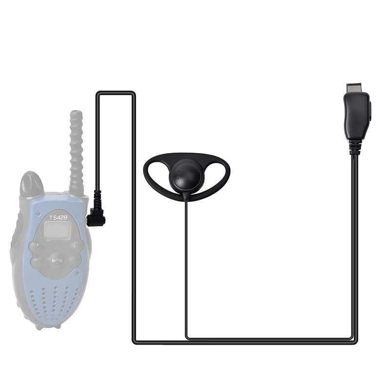 1 Pin 2.5mm D Shape Walkie Talkie Earpiece Headsets with PTT Mic，for Motorola Radios Talkabout Series Two-Way Radios （2 packs）