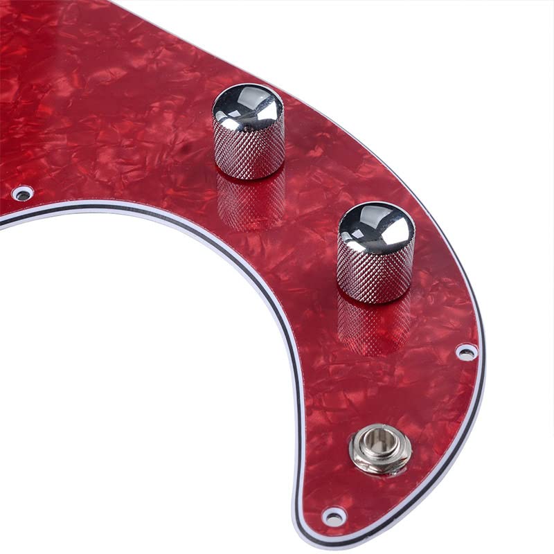 Red Pearl Pre-wired Bass Pick Guard Loaded P Bass Pickguard for Precision P Bass Red Pearl