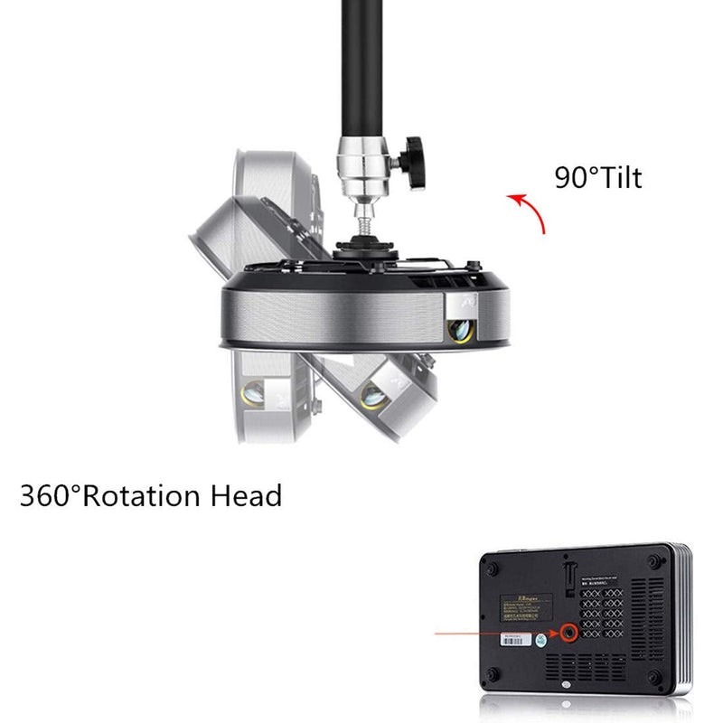 Ivosmart Mini Projector Ceiling Mount Stand 5KG Loading Capacity Wall Mounting Bracket for Mini Projector Camera (Black)