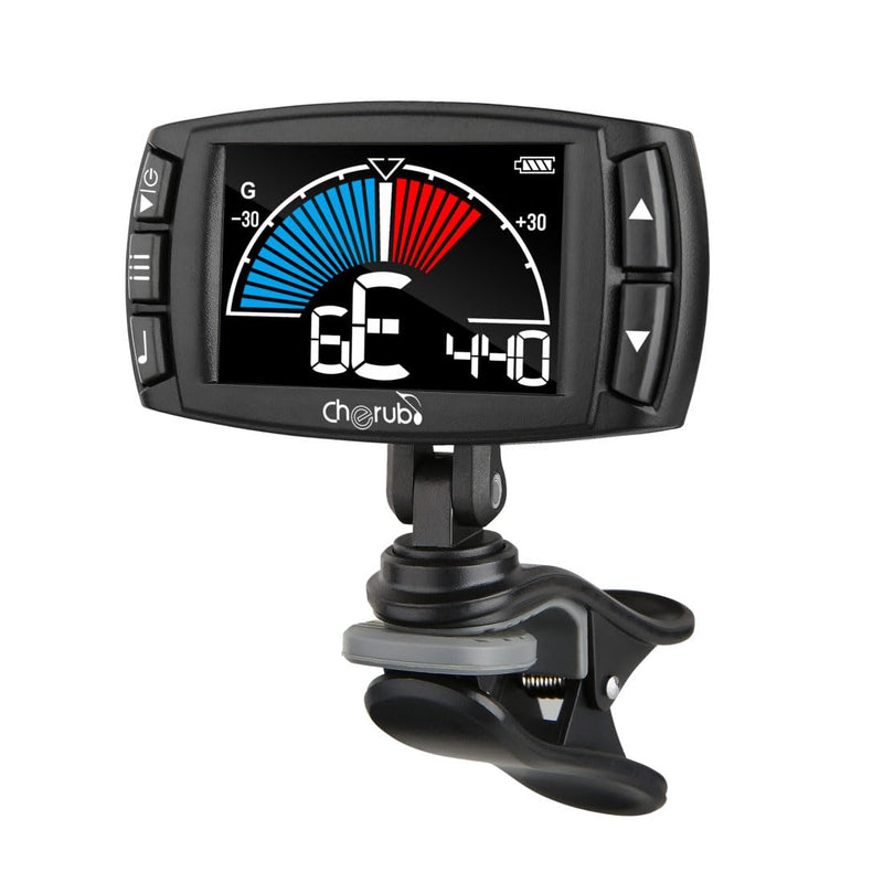 [AUSTRALIA] - Cherub WMT-560 Rechargeable Guitar Tuner with Metronome, Tone Generator, Tap Tempo 