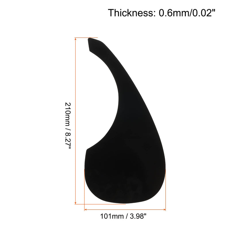 MECCANIXITY Acoustic Guitar Pickguard Fit 41 Inch Self Adhesive Right Handed Acoustic-Electric Guitar Parts Long Water Drop Shape Black