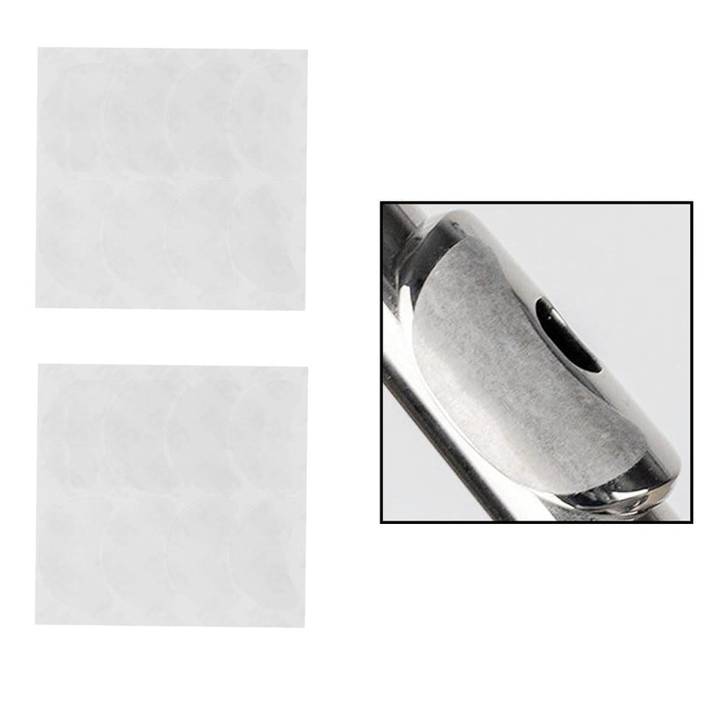 5 Sheets - 40 Pcs Flute Mouthpiece Pads Cushions Flute Non Slip Lip Pad Flute Protection Mouthpiece Patches Flute Anti Slip Lip Patch Flute Maintenance Tool Flute Accessories