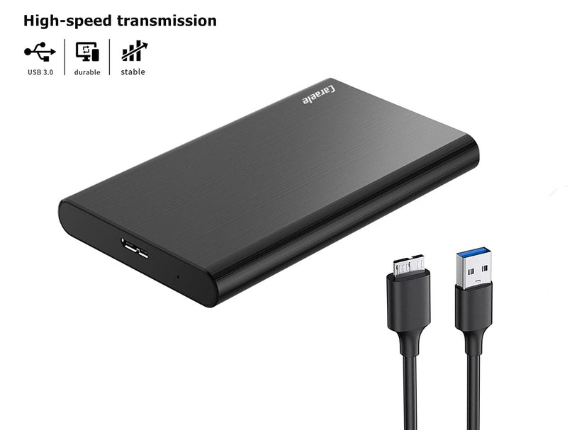 750GB Ultra Slim Portable External Hard Drive USB3.0 HDD Storage Compatible for PC, Desktop, Laptop, MacBook, Chromebook, Xbox One, Xbox 360, PS4 (Black) Black 750GB