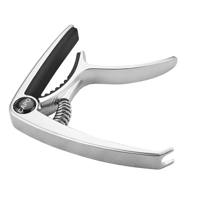 Guitar Capo, Capo, Capo for acoustic guitar, acoustic guitar capo, Capo for electric guitar, acoustic guitar capo 6 string, Guitar Capo for acoustic, Kapo, Guitar capos（Silver）