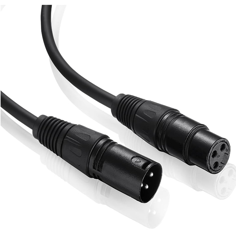 4PCS 1m Long DMX 512 XLR Cable 3.2t 3 Pin True Male to Female for Microphone Stage Lights 1Mcable-4PACK