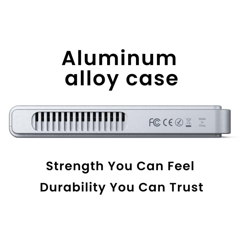 USB4 NVMe Enclosure 40Gbps with Active Cooling Fan, Solid Aluminum External M.2 SSD Case for Mac, iPad Pro, iPhone ProRes Recording and Video Editing,Tool-Free, Thunderbolt Compatible