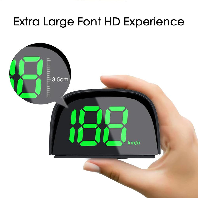 [AUSTRALIA] - GoolRC Digital GPS Speedometer for Car, Kilometers/Miles Car Global Position System Speedometer Digital Display Speed Car HeadUp Display, White miles 