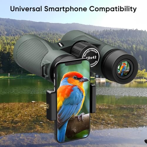 WOSPORTS 10x42 Binoculars for Adults, IP67 Waterproof Binoculars Green 10 x 42 Millimeters