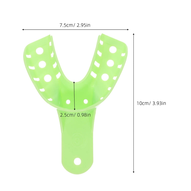 [AUSTRALIA] - Healifty Dental Disposable Trays Impression Spoons Pack of 10 (Light Green) 