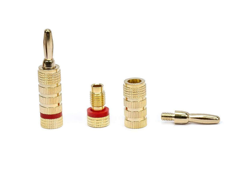 Monoprice Certified Premium HDMI Cable (25 Feet) and Gold Plated Speaker Banana Plugs (5 Pairs)