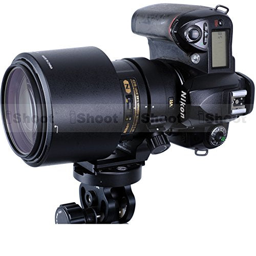 iShoot Lens Tripod Mount Ring Compatible with Nikon RT-1 Nikkor AF-S 300mm F/4E PF ED VR and 70-200mm F/4G ED VR -with Arca-Swiss Fit Quick Release Plate