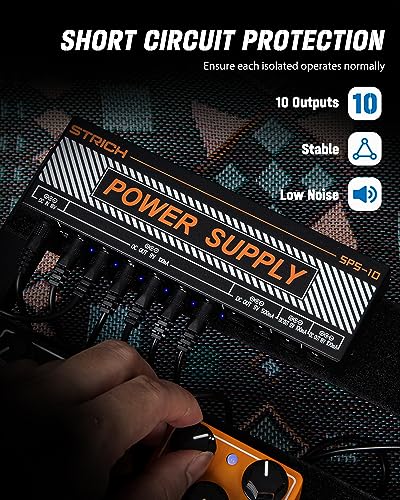 SPS-10 Guitar Power Supply 10 Independent DC Output for 9V/12V/18V (100mA/500mA) Effect Pedal