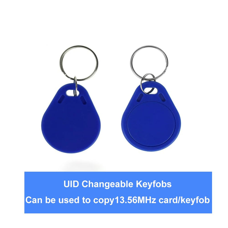 10pcs 13.56MHz UID Rewritable IC Clone Smart Key Fobs,Blank Tag Writable Readable,Access Control RFID Tag Token,Access Control Key Card Used to Copy/Clone Card Keyfob