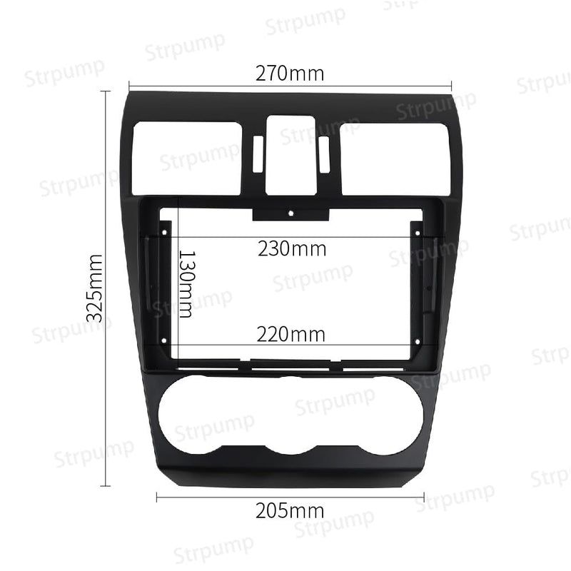 9'' Car Radio Stereo Fascia Frame Panel Trim Bezel with Power Harness Cable for Subaru Forester WRX XV 2016 17 18 Impreza Levorg 12~15(no silver AC hole edge)