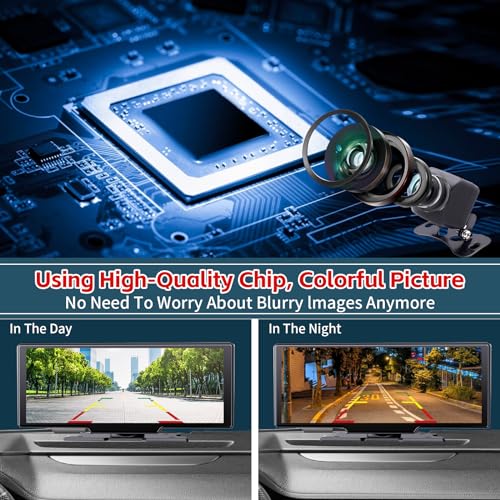 A Rear-View Camera is Designed for Portable CarPlay Products Under The Luzeterna Brand. 1080P HD Night Vision Backup Camera Supports Rear Recording Function.