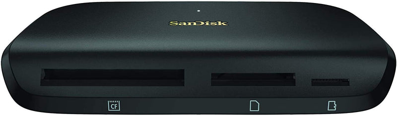 SanDisk ImageMate PRO USB-C Multi-Card Reader/Writer for SDHC, SDXC, MicroSD, CF Cards - UHS-I, UHS-II, 3.0 Compatible (SDDR-A631-GNGNN) Bundle with (1) Everything But Stromboli MicroSD to SD Adapter