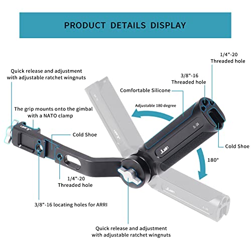 Hersmay Metal Adjustable Sling Handgrip Gimbal Sling Handle for DJI RS 4 Mini, RS 4, RS 4 Pro, RS 3 Mini,DJI RS 2,RSC 2, RS 3, RS 3 Pro Gimbal Handheld Stabilizer Accessories