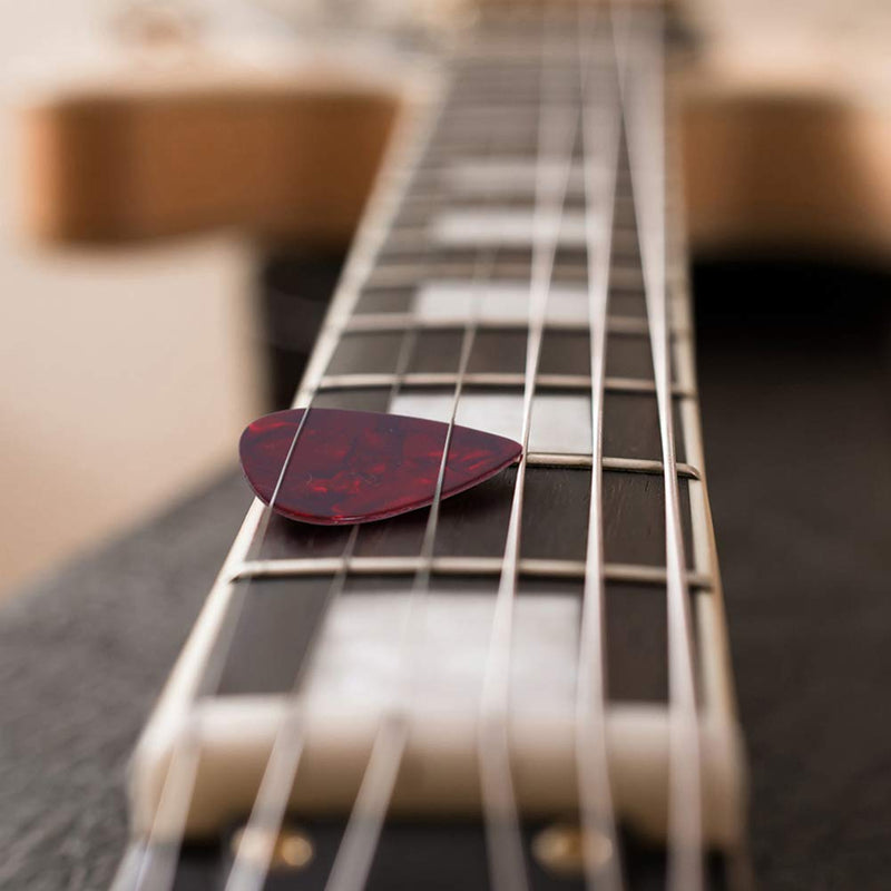 Augshy Guitar Picks, 150 Pack Premium Celluloid Guitar Pick Variety Pack with Organizer Storage Box Includes Thin, Medium & Heavy Gauges for Acoustic Guitar, Electric Guitar, Bass（0.46 0.71 0.96mm) 3 size