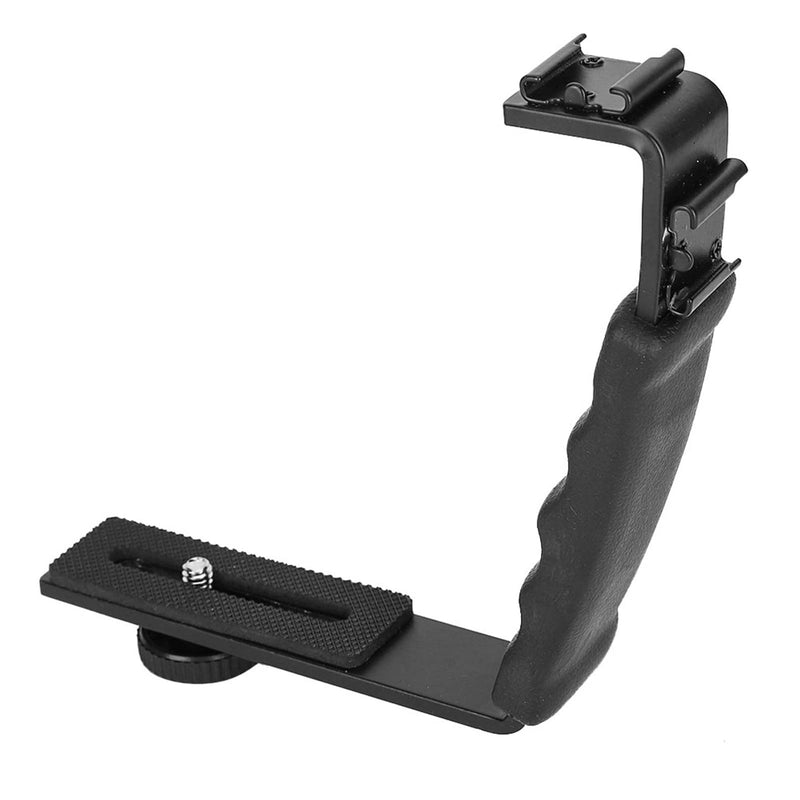 [AUSTRALIA] - Camera L Bracket, Lightweight Dual Hot Shoe Mount L Bracket for DSLR Mirrorless, with Comfortable Handle, for Horizontal Vertical , Photography 