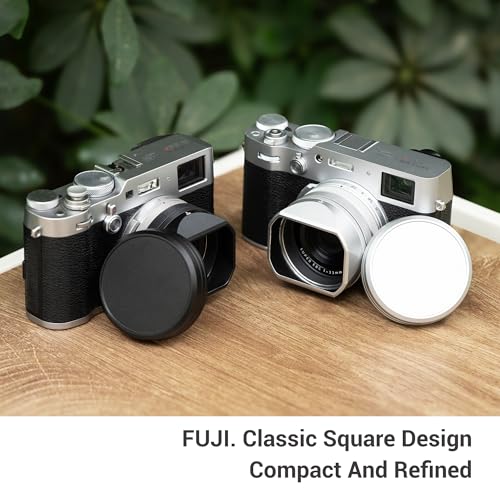 JJC Metal Lens Hood for Fuji Fujifilm X100VI X100V X100 VI V Accessories Black