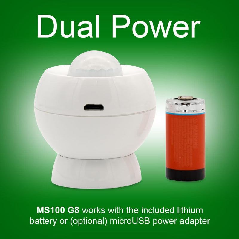 [AUSTRALIA] - HomeSeer Smart Motion Sensor (MS100 G8), 800 Series Mesh & Long Range Z-Wave Technology, Compatible with HomeSeer, Home Assistant, Hubitat (1-Pack) 1-Pack 