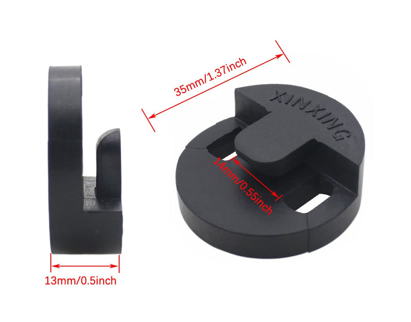 4Pack Rubber Cello Practice Mute Round Tourte Style Mute for Cello Practice Silencer, Black
