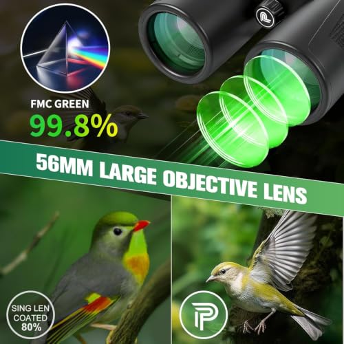Pankoo 20x55 Binoculars for Adults High Powered,Convenient Waterproof Dark