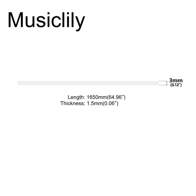 Musiclily 1650x3x1.5mm Plastic Binding Purfling Strip for Acoustic Classical Guitar, Abalone Shell