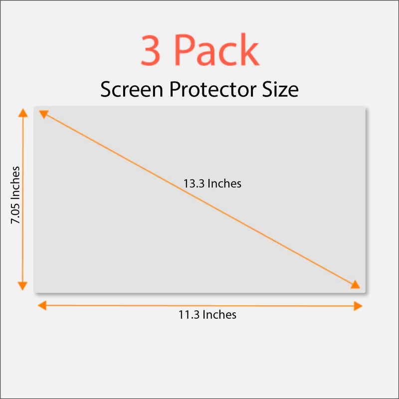 Anti Blue Light Screen Protector (3 Pack) for 13.3 Inches Laptop. Filter Out Blue Light That Relieve Computer Eye Strain and Help You Sleep Better