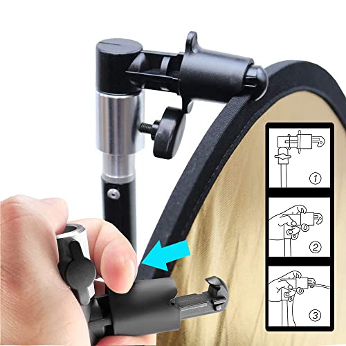 Large 5 in 1 Reflector Photography, 51in/130cm Photo Reflector with Clip open size:130cm/51inch