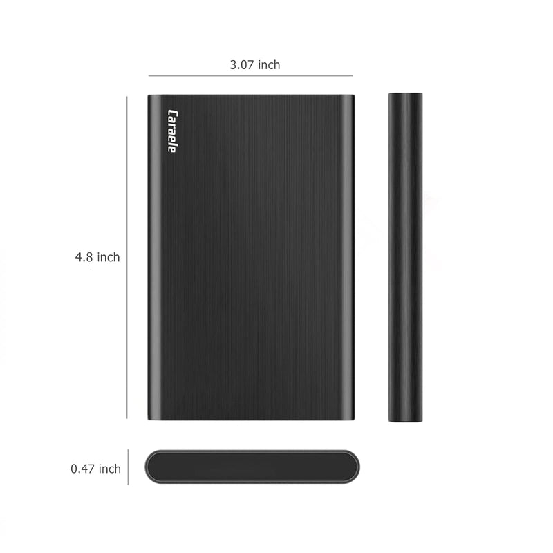750GB Ultra Slim Portable External Hard Drive USB3.0 HDD Storage Compatible for PC, Desktop, Laptop, MacBook, Chromebook, Xbox One, Xbox 360, PS4 (Black) Black 750GB