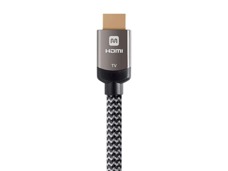 Monoprice 4K Braided High Speed HDMI Cable - CL3 In Wall Rated, YCbCr 4:4:4, 18Gbps, Active, 20 Feet, Gray